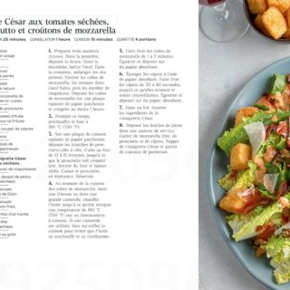 salade cesar tomate séchée mozza