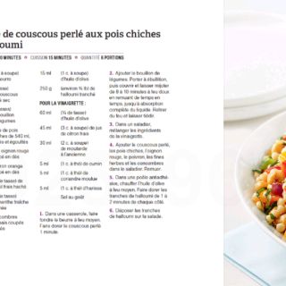 salade couscous pois chiche