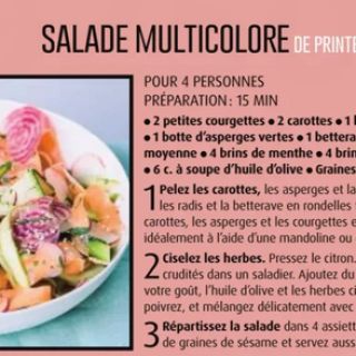 salade multicolore de printemps