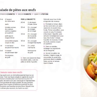 salade pâtes aux oeufs
