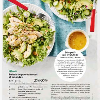 salade poulet avocat amandes