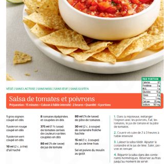 salsa tomates poivrons