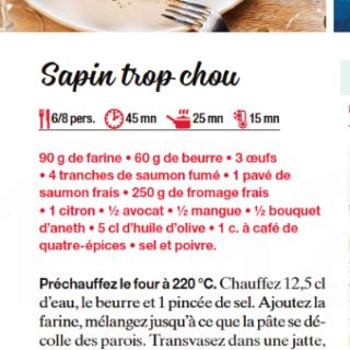 sapin choux salé