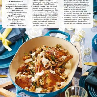 sauté chapon sauce crèmeuse champi