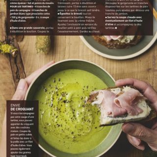 soupe brocolis proscuitto gorgonzola