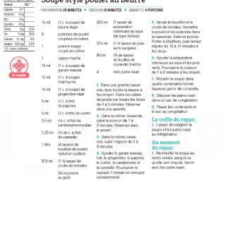 soupe butter chicken