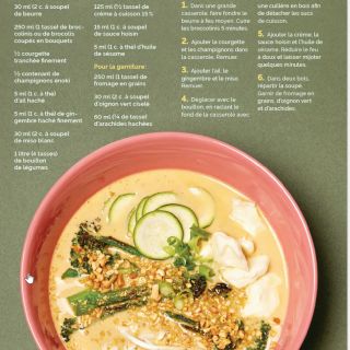 soupe crémeuse légumes fromage