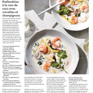 soupe thaï coco crevettes champignons