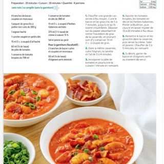 soupe tomates gnocchis bacon