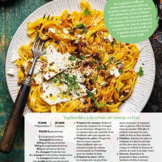 tagliatelle crème courge feta