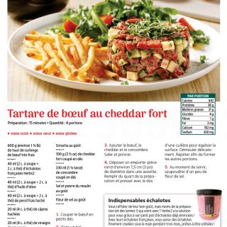 tartare boeuf cheddar