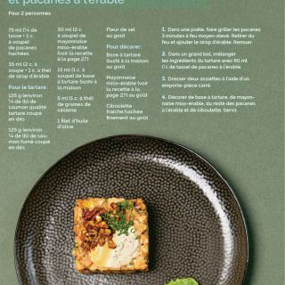 tartare duo de saumon au pacane