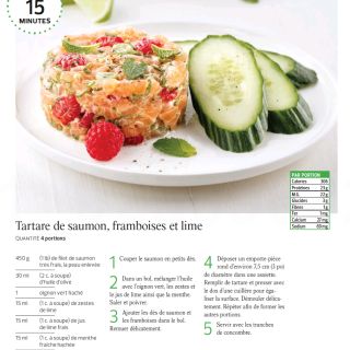 tartare saumon framboise lime