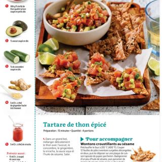 tartare thon épicé