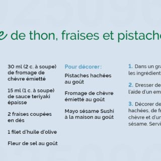 tartare thon fraise pistache