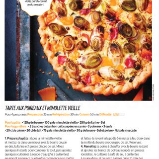 tarte poireau mimolette
