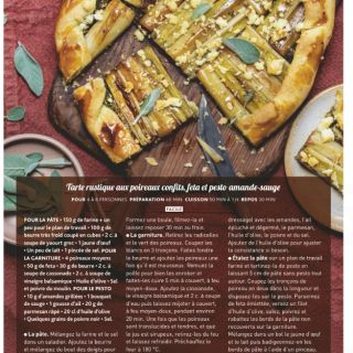 tarte poireaux feta pesto amande