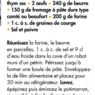 tarte potimarron pomme oignon