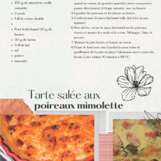 tarte salée poireaux mimolette