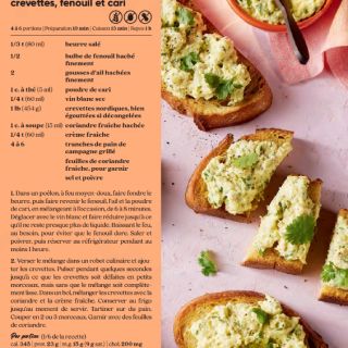 tartine rillettes crevettes