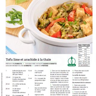 tofu à la thaï lime et arachide