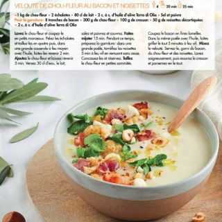 velouté choux fleur bacon noisettes