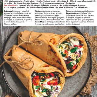 wrap houmous tartare légumes