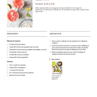 Margarita framboises-pamplemousse