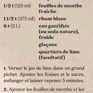 Mojito aux fraises