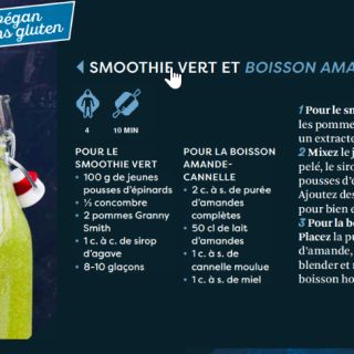 smoothie vert boisson amande